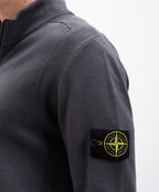 Stone Island Virgin Wool Quarter Zip Sweatshirt Dark Grey