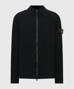 Stone Island Knit Full Zip Fleece In Black