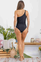 H3112 Eclipse One-Shoulder Mesh One Piece