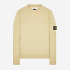 Stone Island Light Wool Crewneck Knit Sweatshirt in Ecru