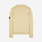 Stone Island Light Wool Crewneck Knit Sweatshirt in Ecru