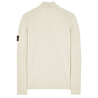 Stone Island Lambswool Half Zip Knit Sweatshirt in Stucco