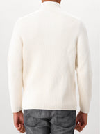 Cp Company Gebreide Trui Gebroken Wit Polo Collar