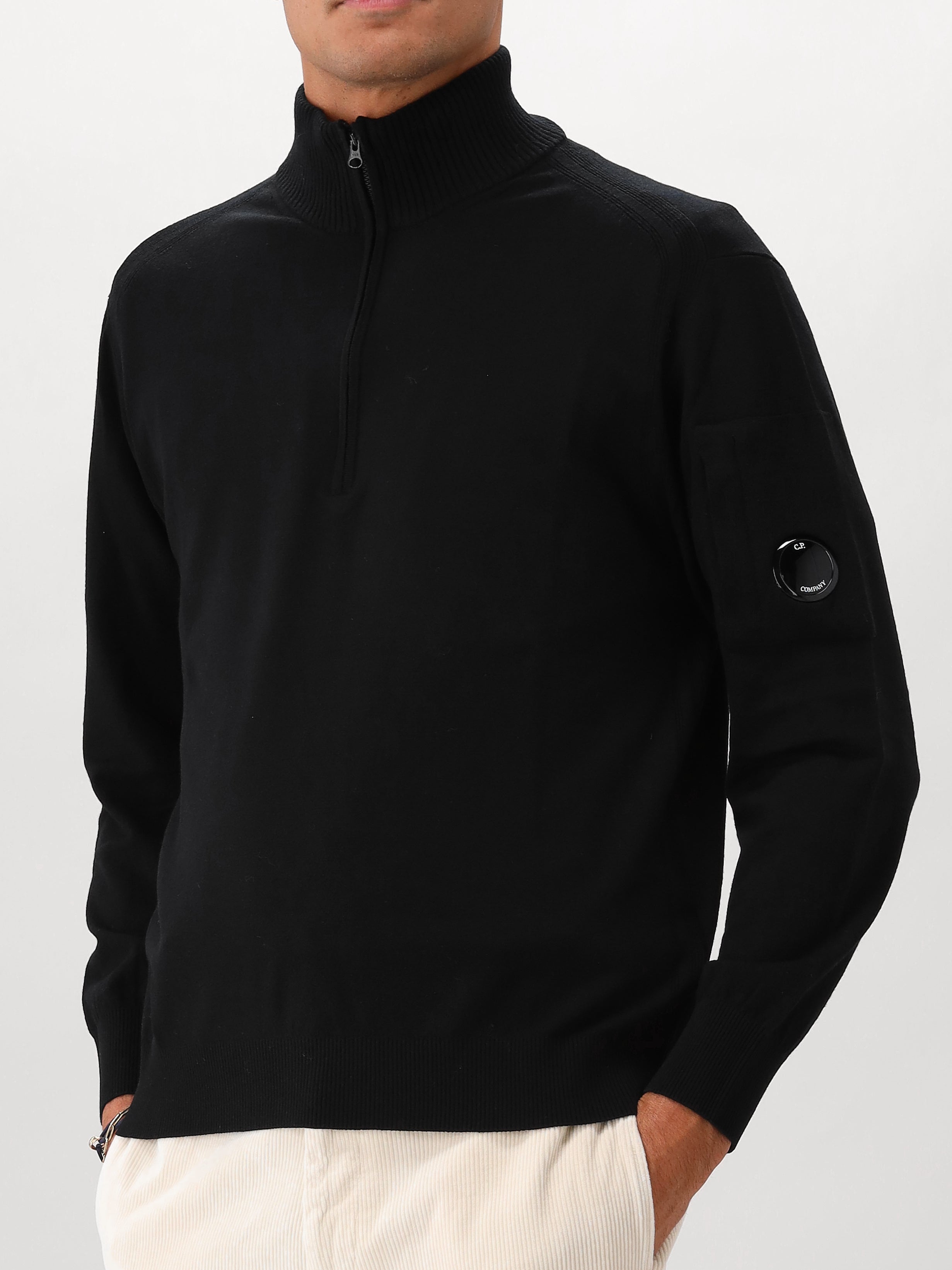 C.P. Company Trui Zwart Polo Collar