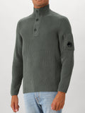 Cp Company Gebreide Trui Groen Polo Collar