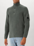 Cp Company Gebreide Trui Groen Polo Collar