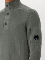 Cp Company Gebreide Trui Groen Polo Collar