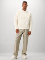 C.P. Company Gebreide Trui Wit Wool Soft Shetland