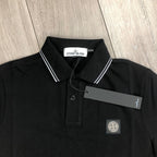 Stone Island Patch Polo Shirt - Black