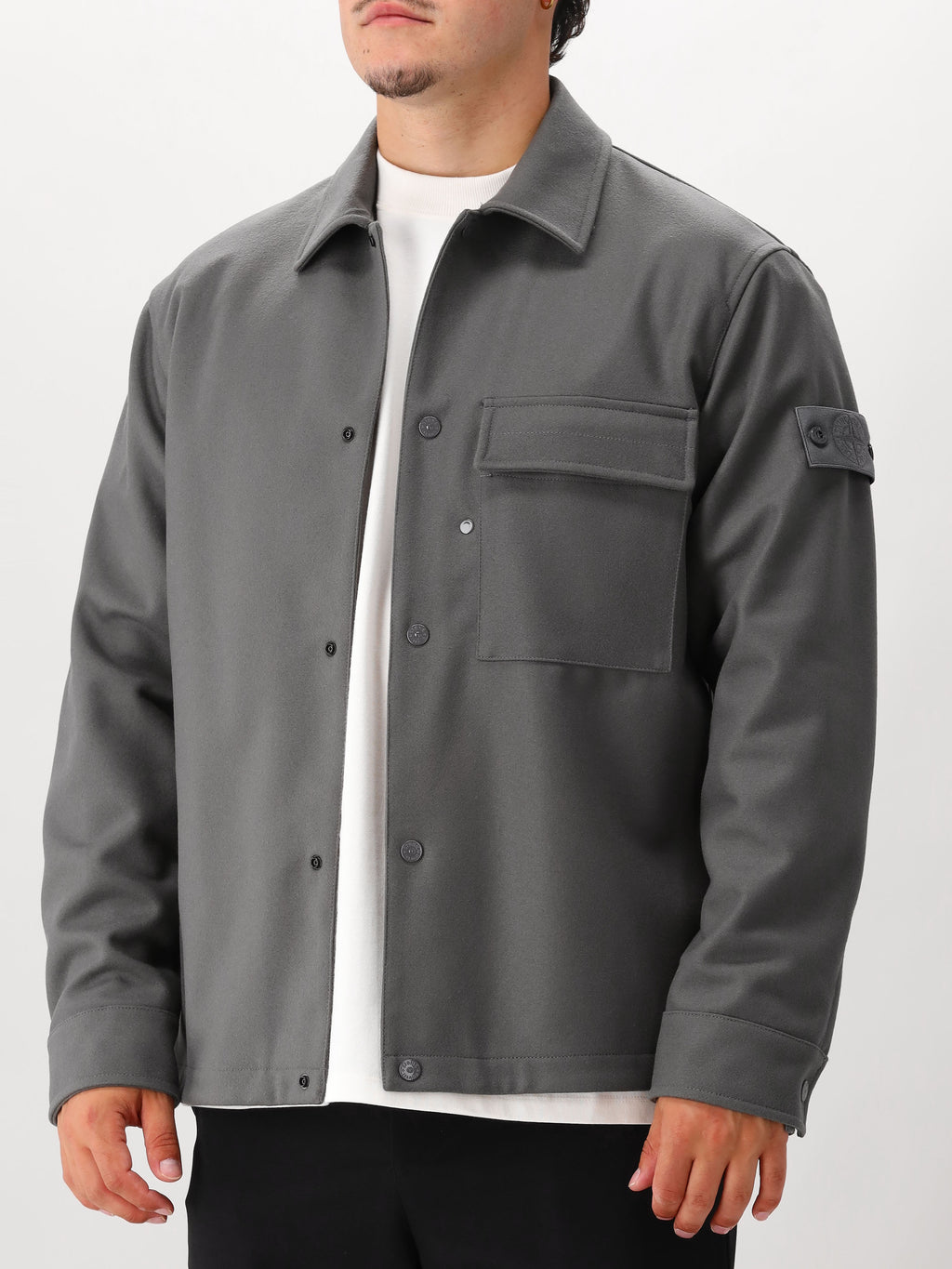 Stone Island Overshirt Grijs Ghost