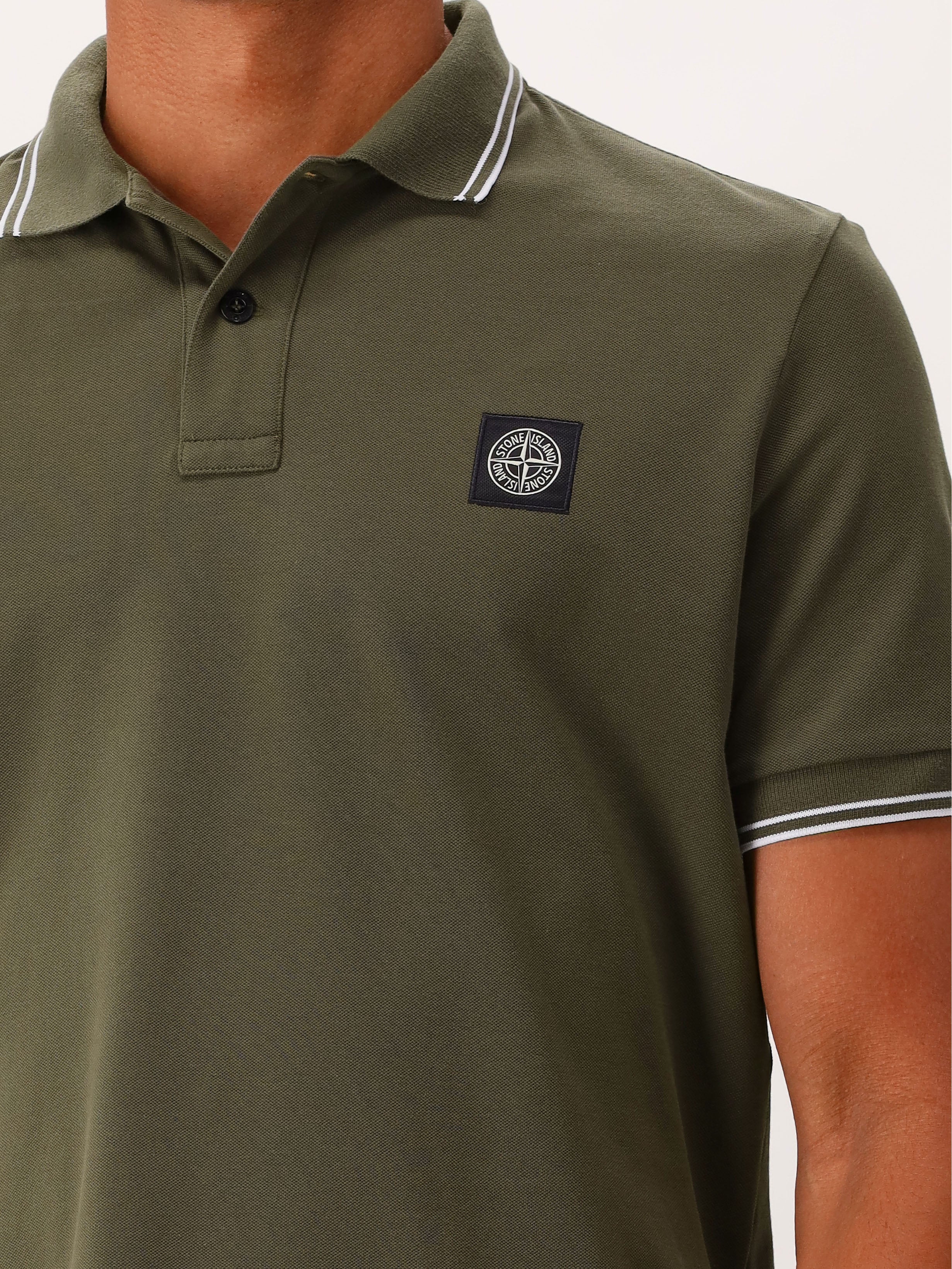 Stone Island Polo Contrast Groen