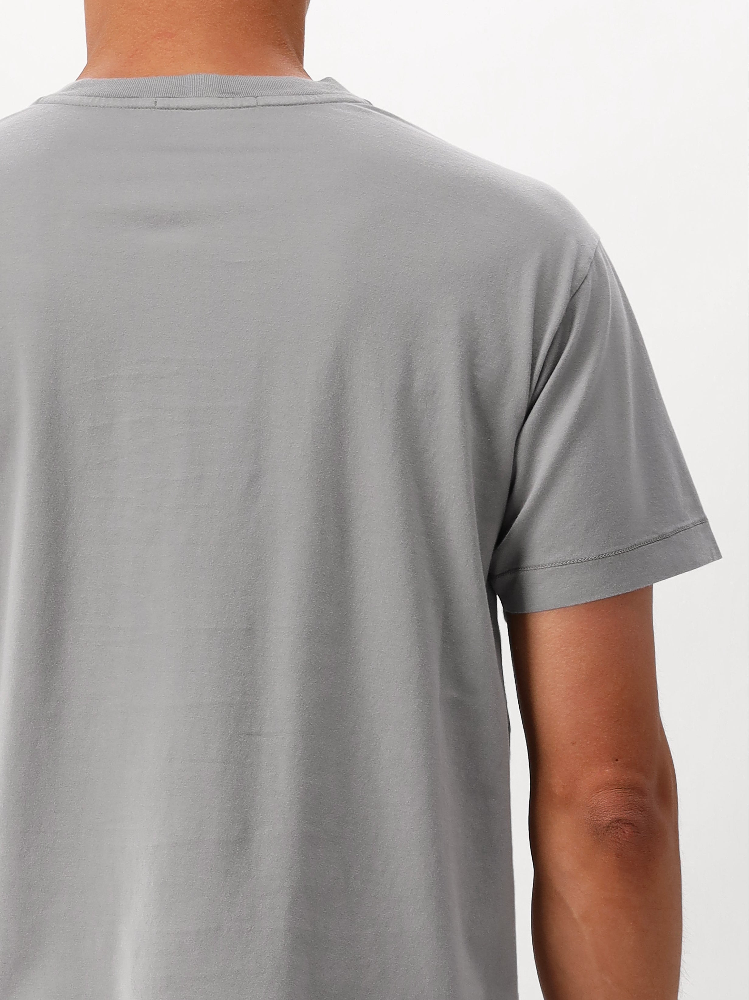 Stone Island T-shirt Grijs Patch Logo