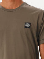 Stone Island T-shirt Groen Patch Logo