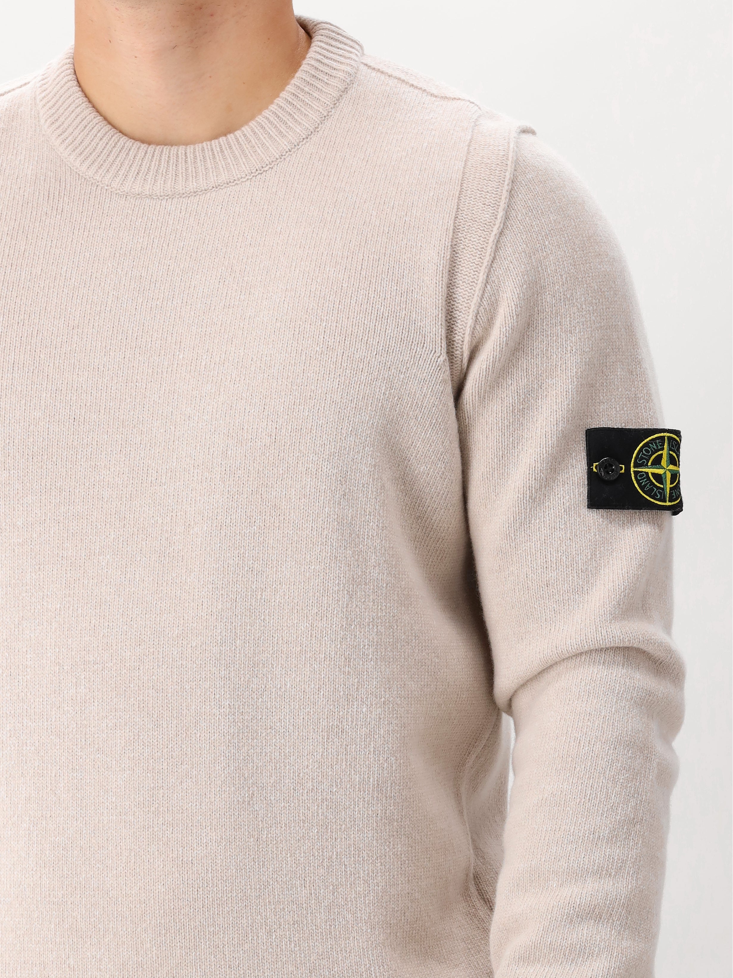 Stone Island Gebreide Trui Beige